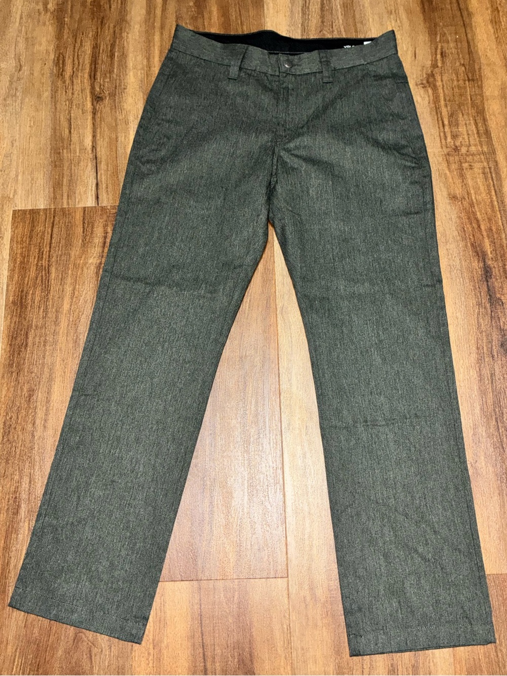 VOLCOM Frickin Modern Stretch Pants Charcoal Heather Gray Size 29 New No Tags